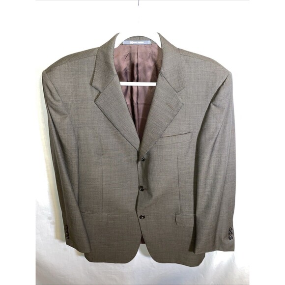 Hickey Freeman Men’s Dress Blazer Size 42R Gray 100% Worsted Wool Business City - Picture 1 of 12